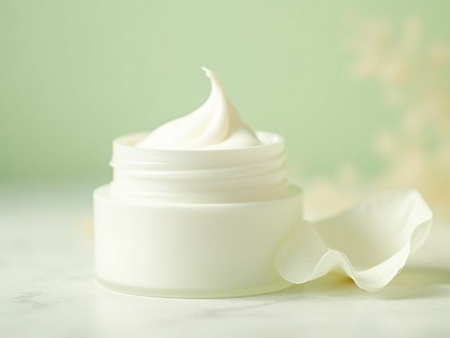 Rainforest Bloom Peptide Firming Moisturizer jar with a delicate flower