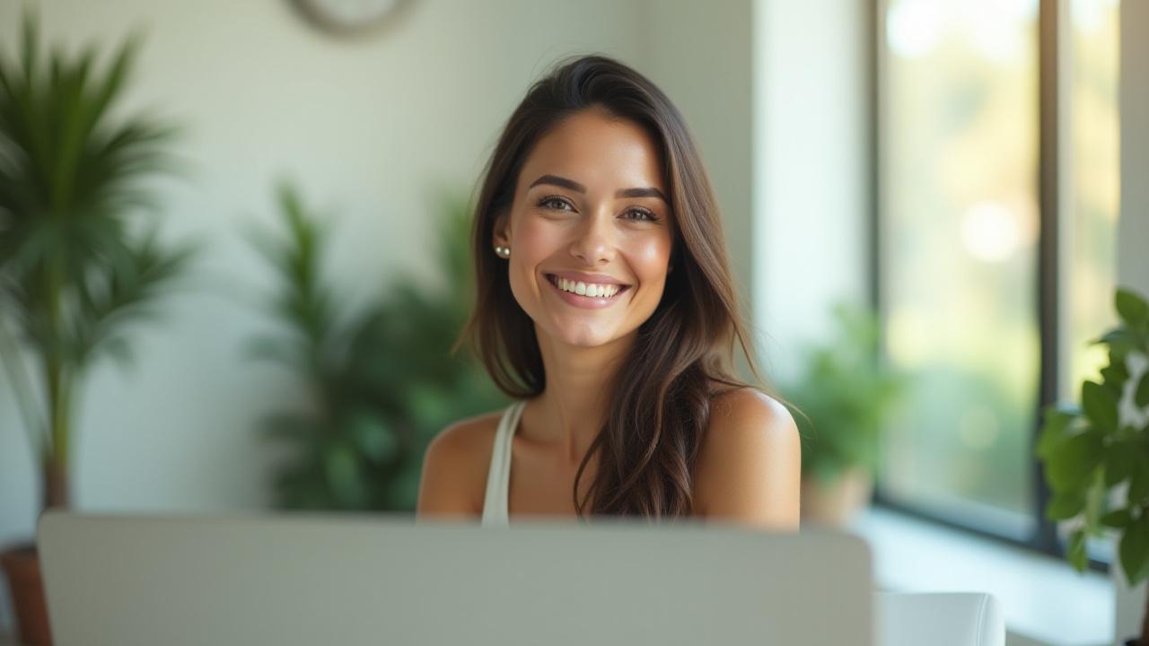 Friendly Rainforest Bloom customer service representative smiling and ready to help.