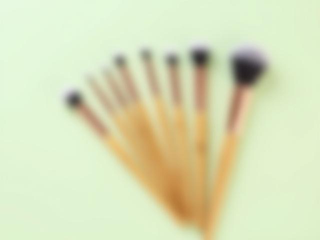 The Essential Brush Set with bamboo handles, displayed elegantly.